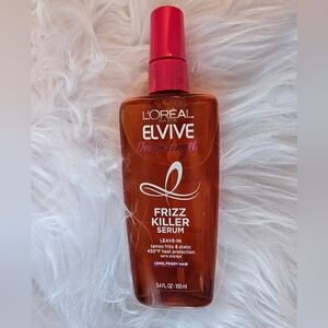L'Oreal Paris Elvive Dream Lengths Frizz Killer Leave-In Serum, 3.4 Ounce, New